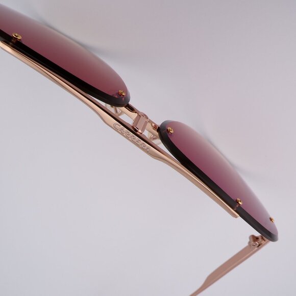 Carrera Rimless Gradient Aviator Pilot Shades, Gold Copper Blue Mirror 1032S A8 - Picture 11 of 14